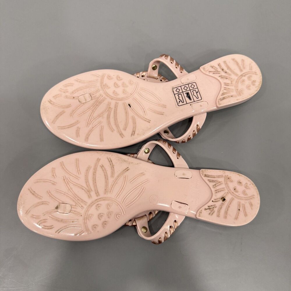 Jack Rogers Women Size 7 Georgica Pink Jelly Thong Slip On Sandals - Picture 5 of 6